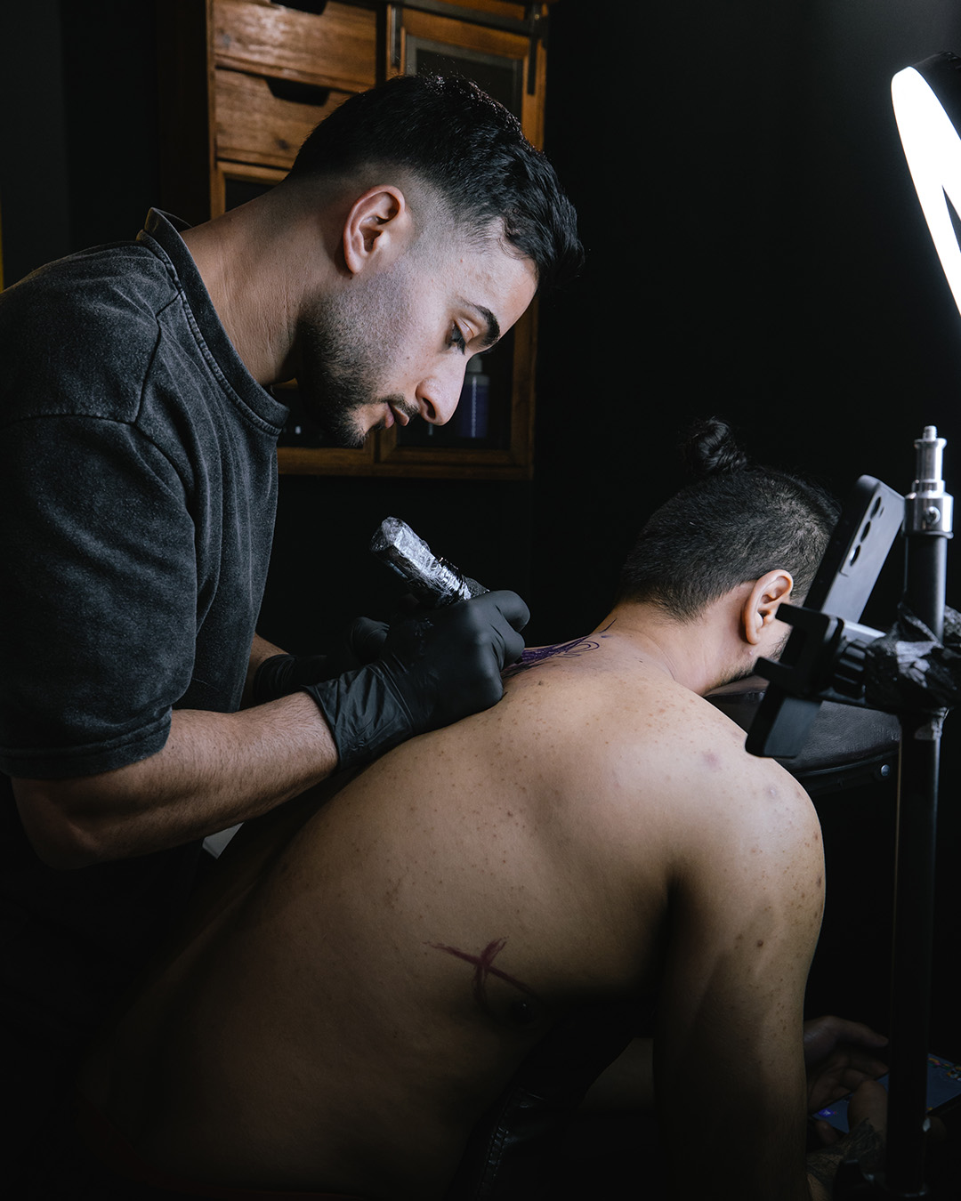 Abbas at work in the studio